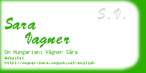 sara vagner business card